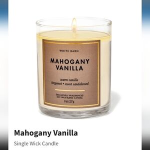 White Barn Mahogany Vanilla Candle